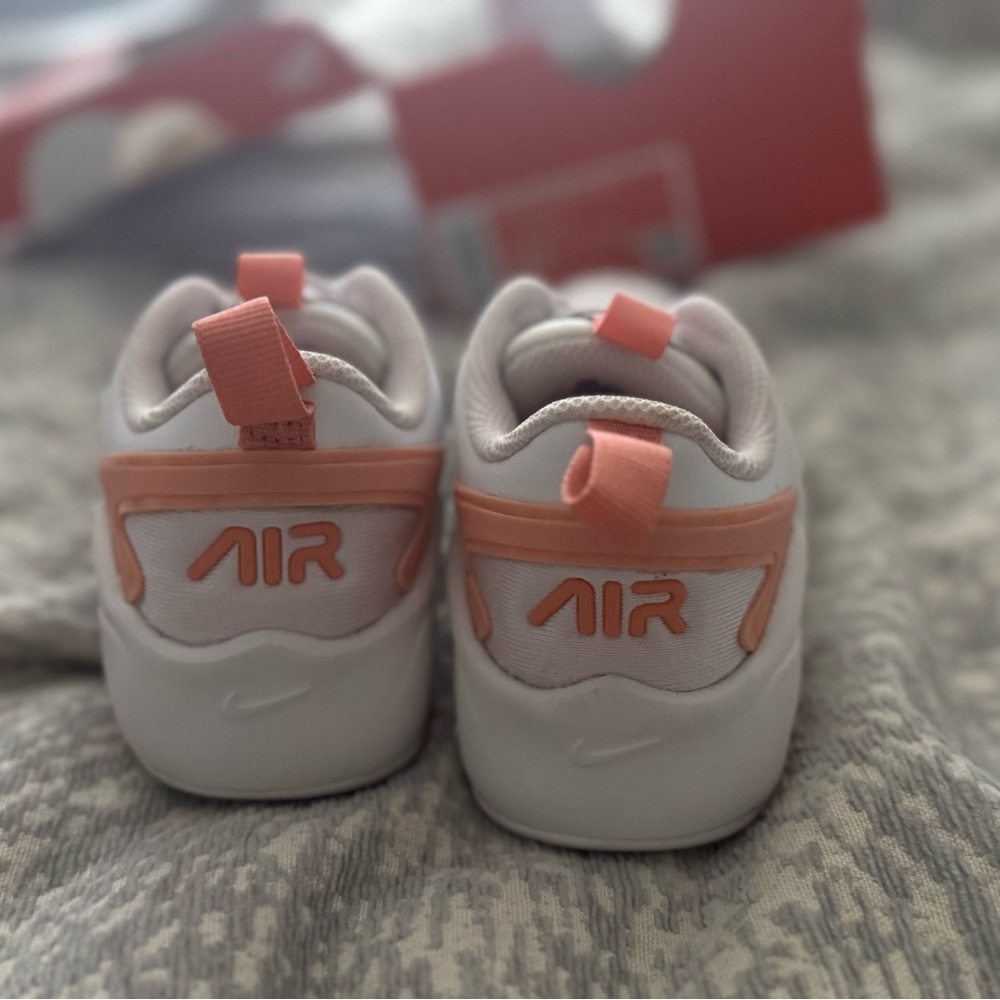 Nike White and Coral Athletic Shoes